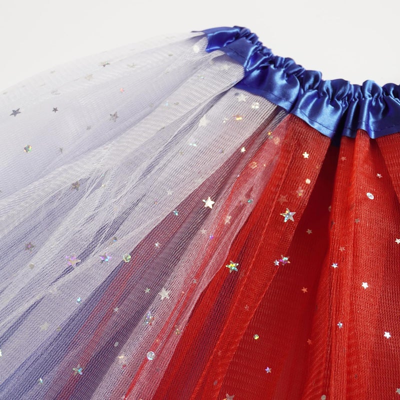 WINROLA Girls Stars Sequins Tutu Skirt Princess Ballet Dance Tutu Dress 3 Layered Halloween Christmas Tutu - Image 5